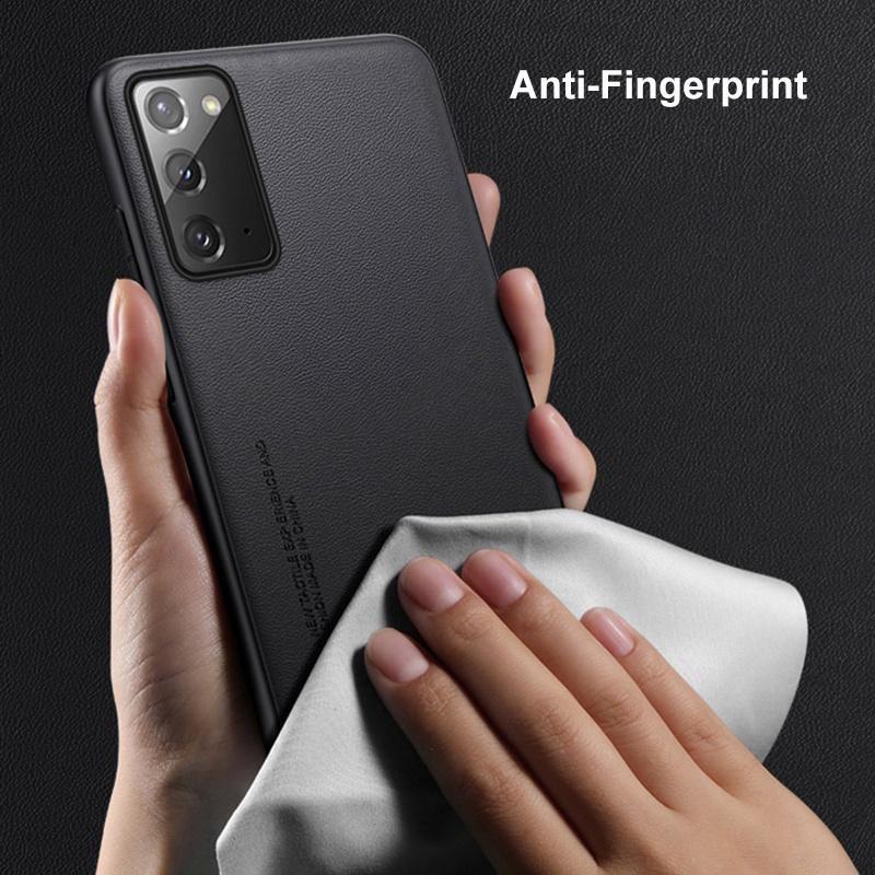 Роскошный чехол из искусственной кожи для Samsung Galaxy Note 20 Ultra Note20 5G, задняя крышка, деловой матовый силиконовый защитный чехол для телефона