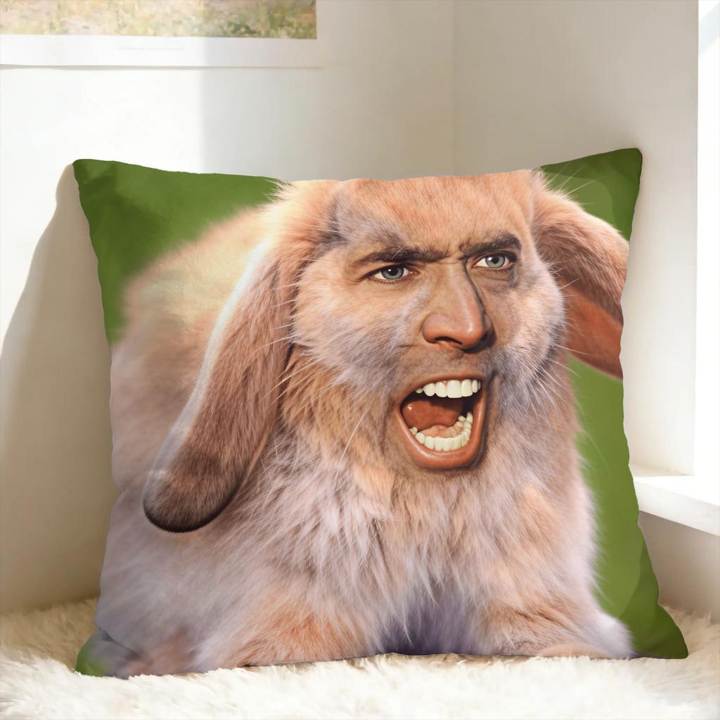 Pillow Case Cozy N-Nicolas Cage Design  Pillow Cover For Office Car Home Decor Retro Trendy Pillowcases