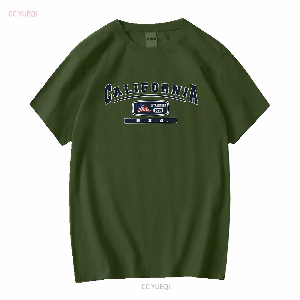 Футболка Golden State California USA с длинным или коротким рукавом винтажная стираная стильная унисекс универсальная немного модная повседневная