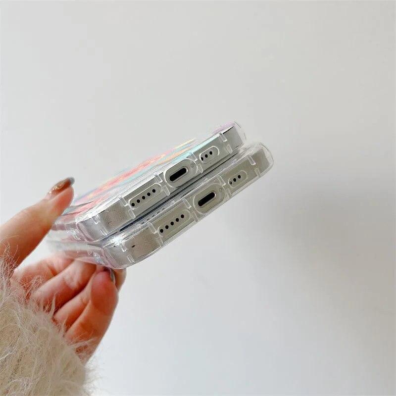 Прозрачный чехол для телефона Lollipop для iPhone 12, чехол для iPhone 11, 13, 15, 14 Pro Max XR XS 7, 8 Plus SE 2020, противоударный силиконовый чехол-бампер