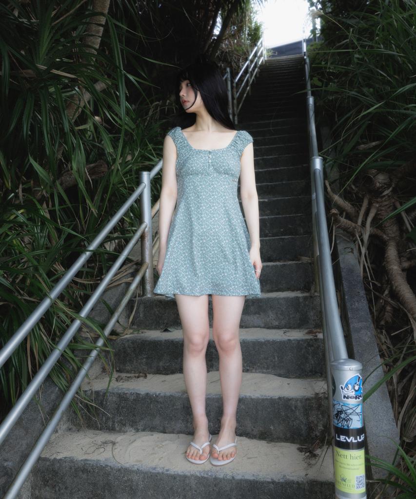 Rose Franz Flower Garden Mini Dress [Green]