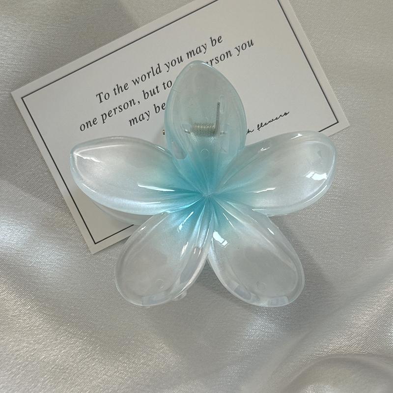 Новые праздничные женские заколки-клипсы Sweet Gradient Clip Plumeria wer Shape Barrettes Summer Girls Hair Accessories