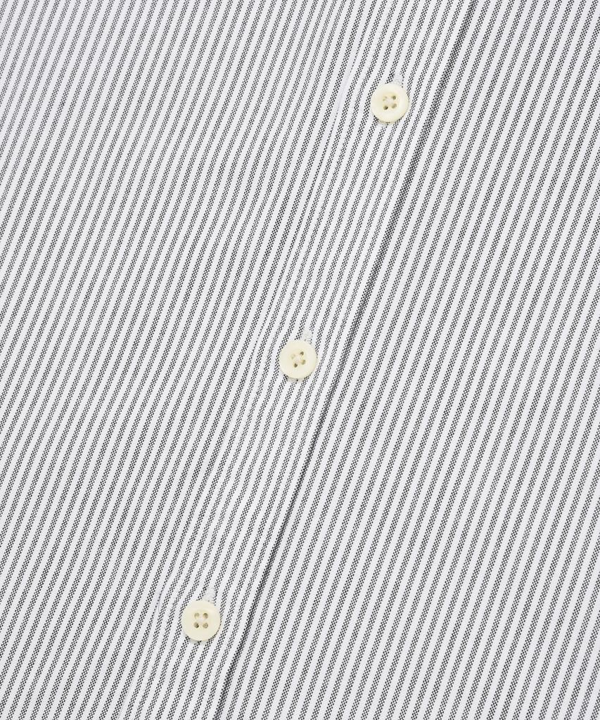 COVERNAT C Logo Oxford Stripe Half Shirt Grey