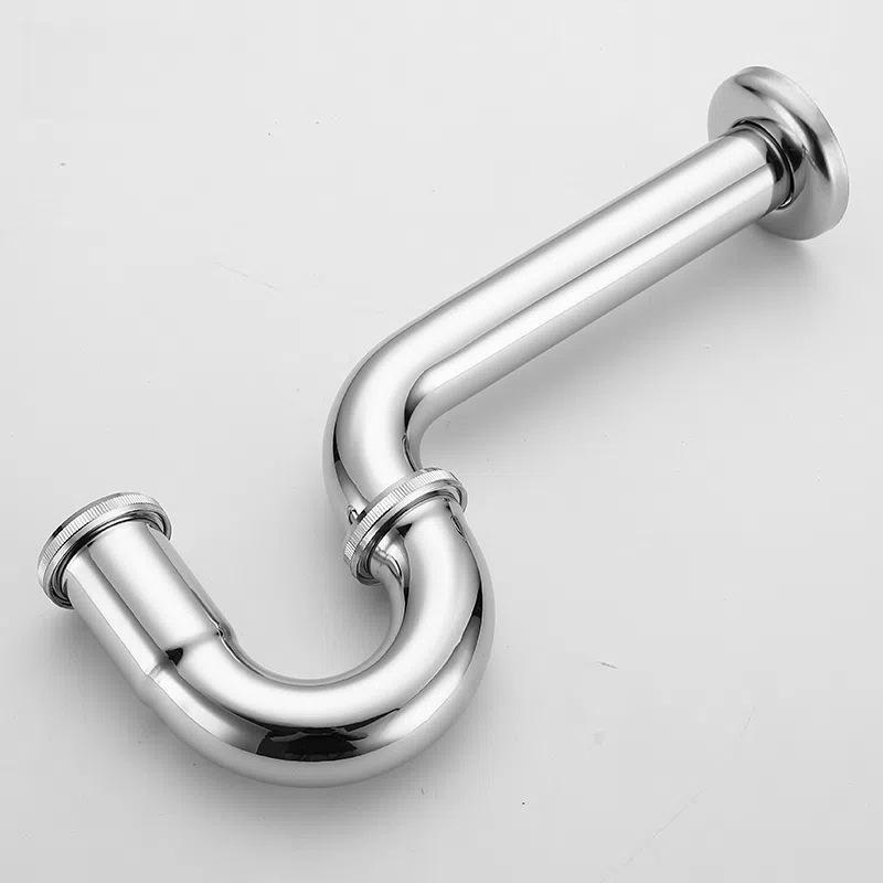 Stainless Steel Drain Pipe For Washbasins, U-Shaped Odor-Proof Basins, Wall-Mounted P-Bends, S-Bends