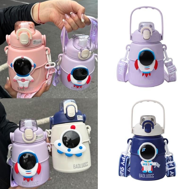 Стильная термокружка Hseen для детей, портативный термос, внутренняя часть из нержавеющей стали 316, внешняя часть из нержавеющей стали 304, вместимость 850 мл