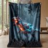 Kitty King on Dino Theme blanket Lightweight Warm Flannel Blanket Decorative Throw Blanket for Home Decoration
