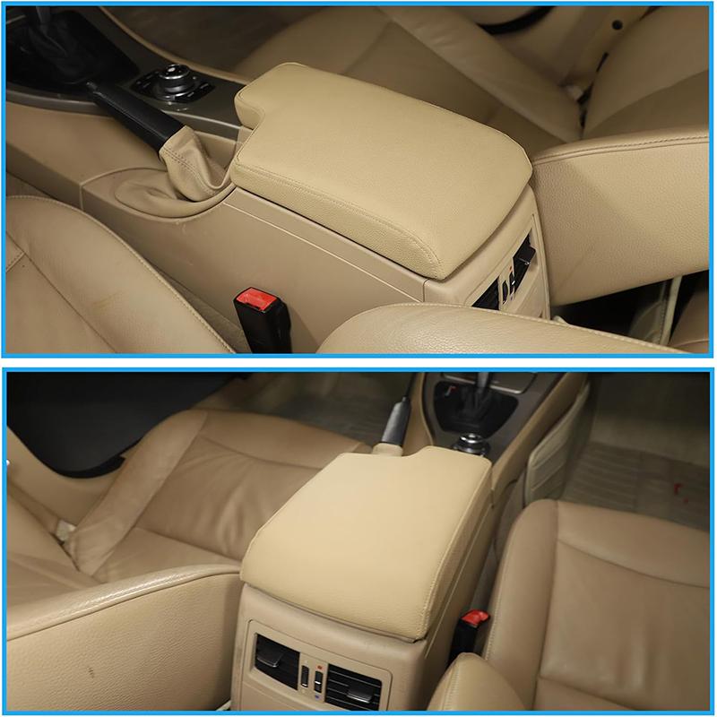 For BMW 3 Series 2005-2012 E90 E91 E92 E93 ABS & Leather Center Seat Armrest Storage Box Panel Protect Trim Accessories