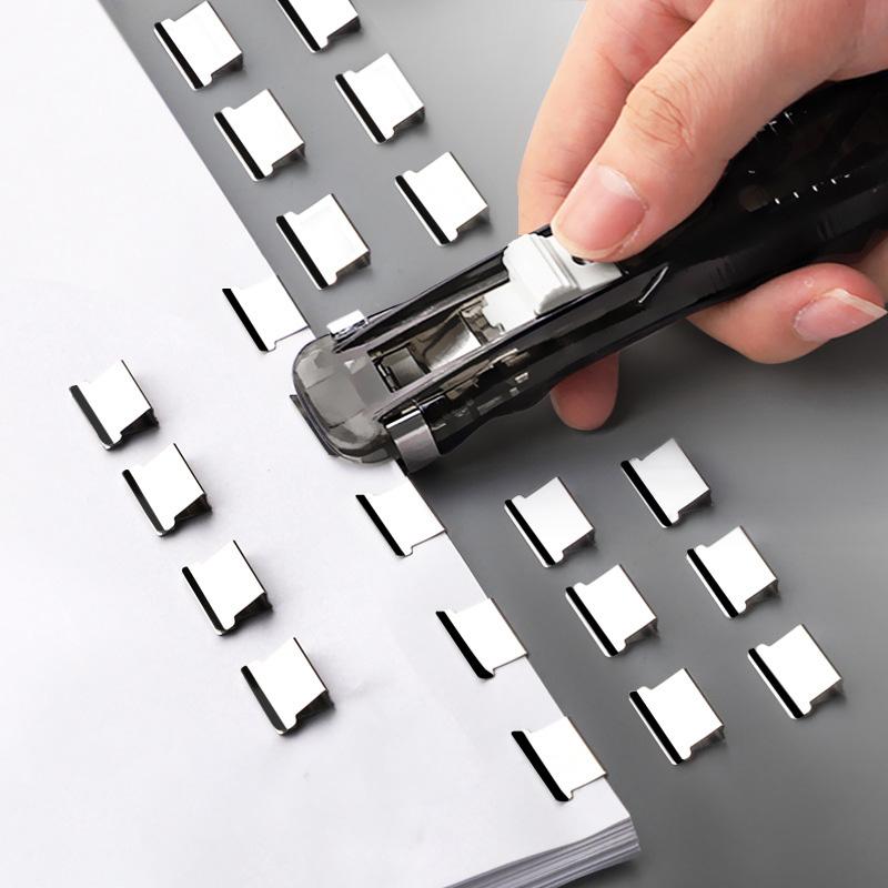 1 шт. мини пластиковые школьные принадлежности ручной зажим инструменты для переплета нажимной степлер для документов
