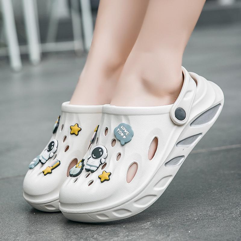 Унисекс 36~45 Модные летние сабо с пряжкой для мужчин и женщин Дизайнерские пляжные сандалии на платформе для отдыха на открытом воздухе Тапочки Шлепанцы Обувь для поваров и сада