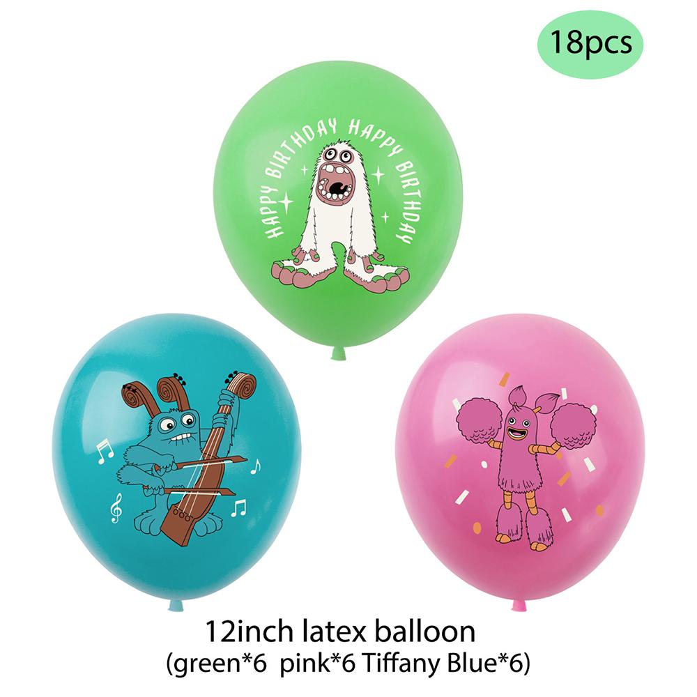 My Singing Monster Birthday Party Supplies Include Banner Balloons Cake Topper