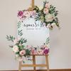 Creative Sign Corner Floral Decor Wedding Floral Props Welcome Card Florals Garland Flower Bouquet