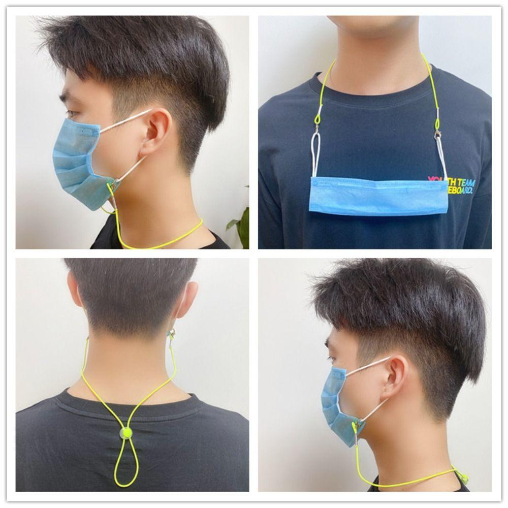 Спортивный шнурок для очков против потери, аксессуар, шейный ремешок, регулируемая эластичная лента для маски, женский