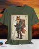 Vintage Fox Adventurer Shirt | Woodland Animal Tee Shirt | Fantasy Forest Explorer Apparel | Hiking Nature Lover Graphic Tee | Bella Canvas