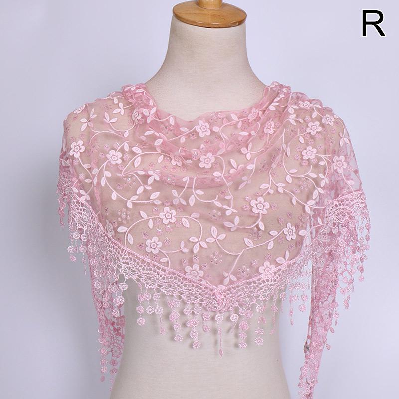 Women's Scarves Tassel Floral Lace Scarf Summer Clothing Accessories Fashion Shawl