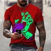 Футболка с 3D принтом Monster Giant Hand, мужская уличная красивая футболка с коротким рукавом, летняя уличная стильная модная мужская одежда, забавная спортивная одежда