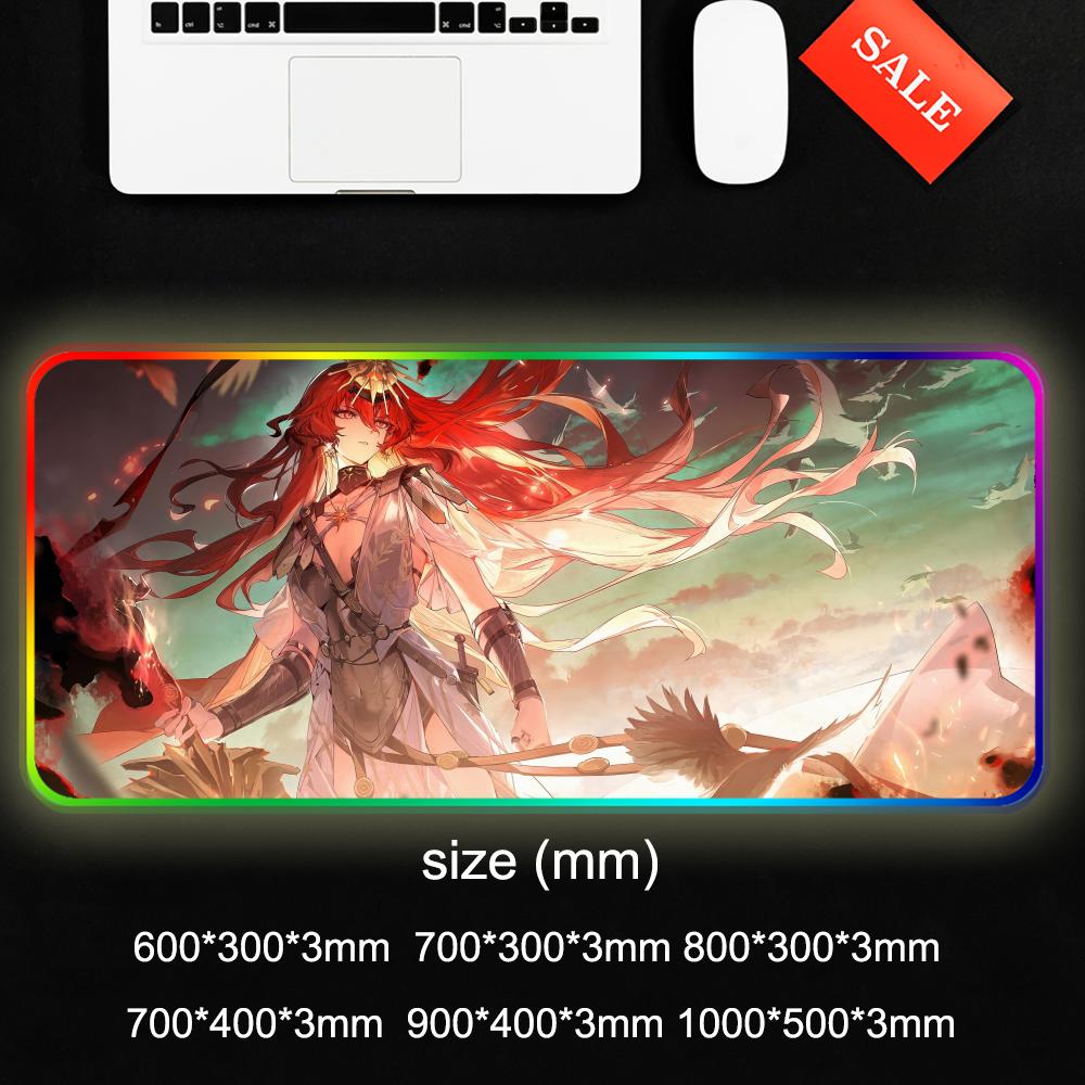 Augusta wuwa Коврик для мыши RGB Игровой коврик для мыши Большой светодиодный коврик Настольный коврик для ПК Светящийся коврик для мыши Большие коврики для клавиатуры Настольный ковер с подсветкой