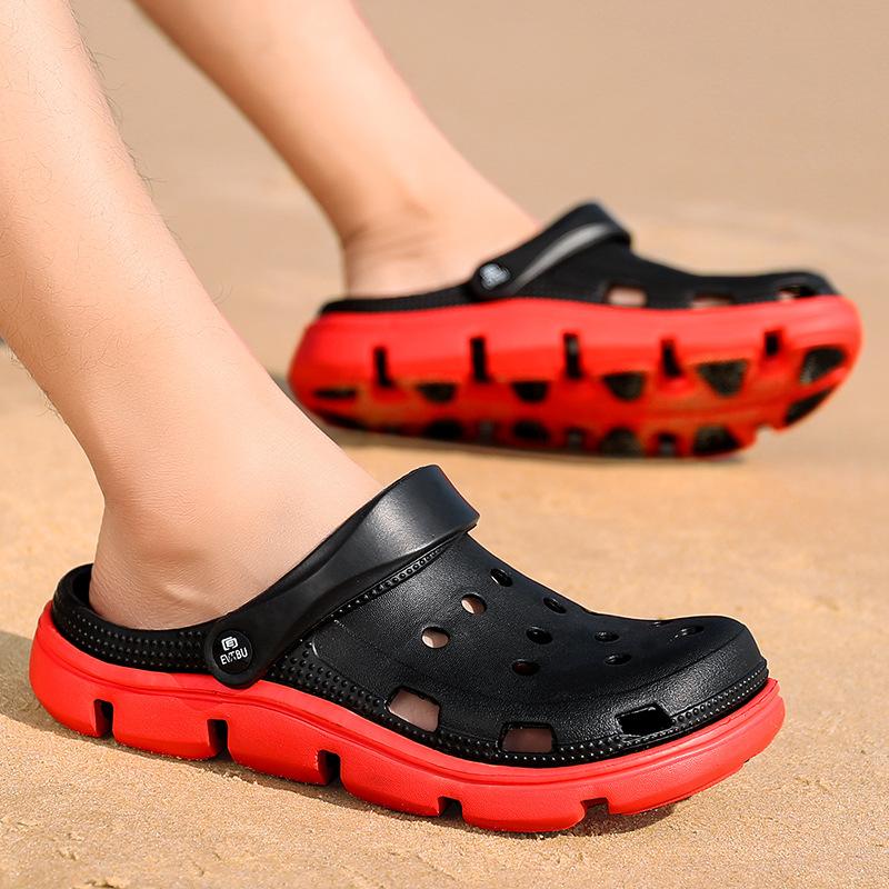 Обувь для улицы Hole Shoes Мужские домашние тапочки Bag Head Slippers Мужские нескользящие мягкие подошвы Trend Beach Sandals Casual