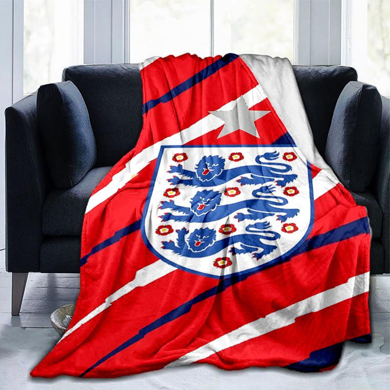 England Football Crest Printed Throws Blanket Soft Flannel Blankets for Couch Bed Gifts for Men Women Picnic blanket Christmas gifts