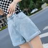 Plus Size 2025 Women Shorts Pants Summer Elastic Waist Loose Harem Jeans Short Basic High Waist Pockets Pants
