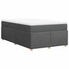 Maison Exclusive - Sommier à lattes de lit avec matelas gris foncé 120x190cm tissu