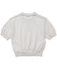 COVERNAT WOMAN Sheer Collar Crop Half Knit Light Gray