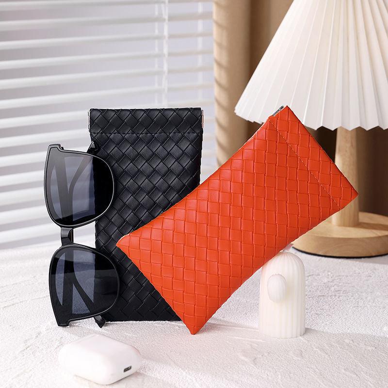 1 шт. тканая сумка для очков, коробка для солнцезащитных очков, портативная водонепроницаемая сумка для очков, защитный чехол для очков из искусственной кожи, сумка для хранения