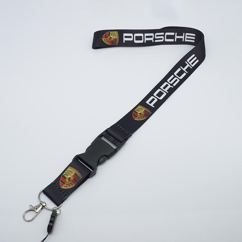 Ремешок Брелок Логотип Автомобиля Рабочая Карточка Подвеска на Шею Ремешок для Ключей Для Porsche 918 911 718 Taycan Panamera Cayenne Boxster Cayman