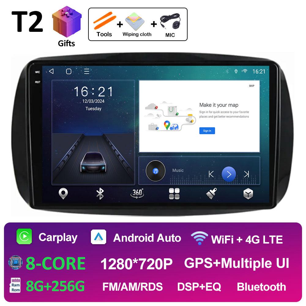 Автомобильное видео для Mercedes Benz Smart 453 Fortwo 2014 2015 2016 2017 - 2020 Радиоплеер Беспроводная навигация Carplay GPS Аксессуары