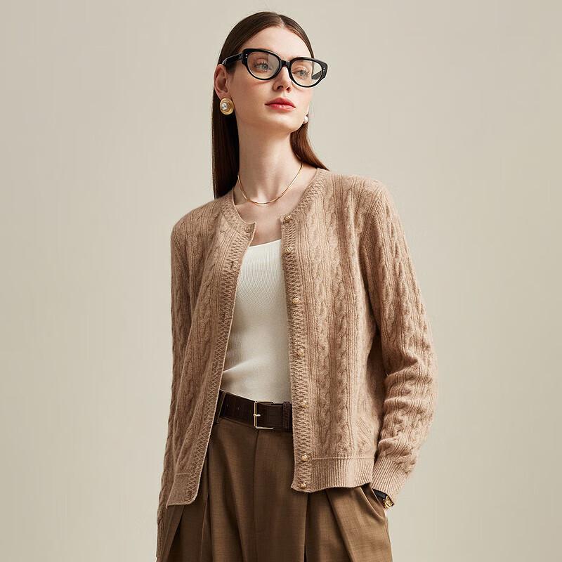 Women's Pure Cashmere Cable Knit Cardigan