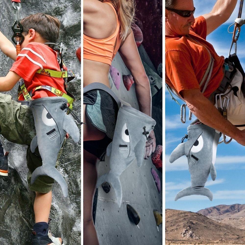 Flannel Chalk Bag Sloth/Shark Rock Climbing Bag Cute Magnesium Powder Bag  Mountaineering