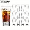 12pcs Shot Glass with Heavy Base Whiskey Shot Glasses Clear Shot Glasses Set Round Shot Glass Bulk Small Shot Cups for Vodka Whiskey Tequila Espresso