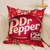 Вишневый Напиток D-Dr P-Peppers Наволочка Подушка Ультра Мягкая Кожаная Ткань Облачный Комфорт и Скрытая Молния