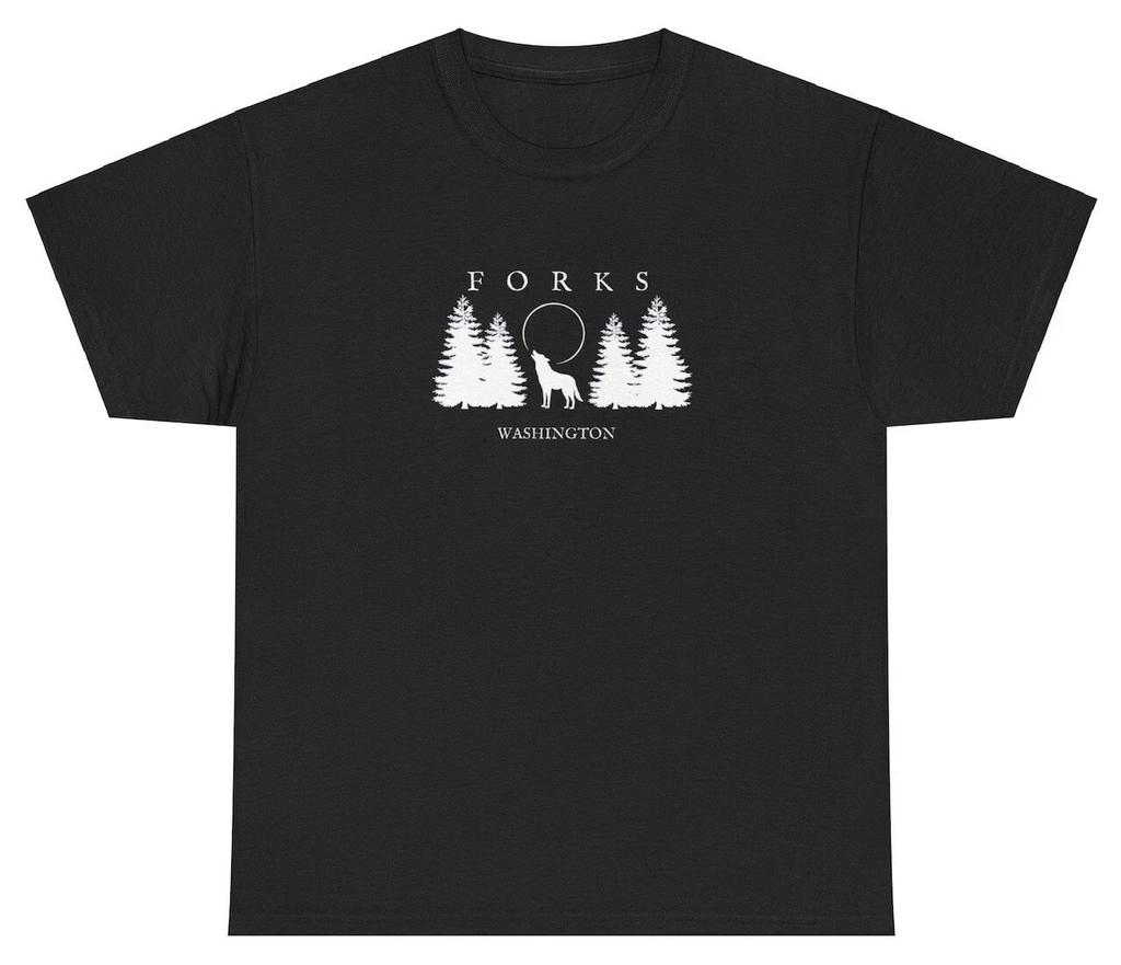 Футболка Forks Washington Лесной Гоблинкор Город Форкс Вашингтон Сумерки Футболка