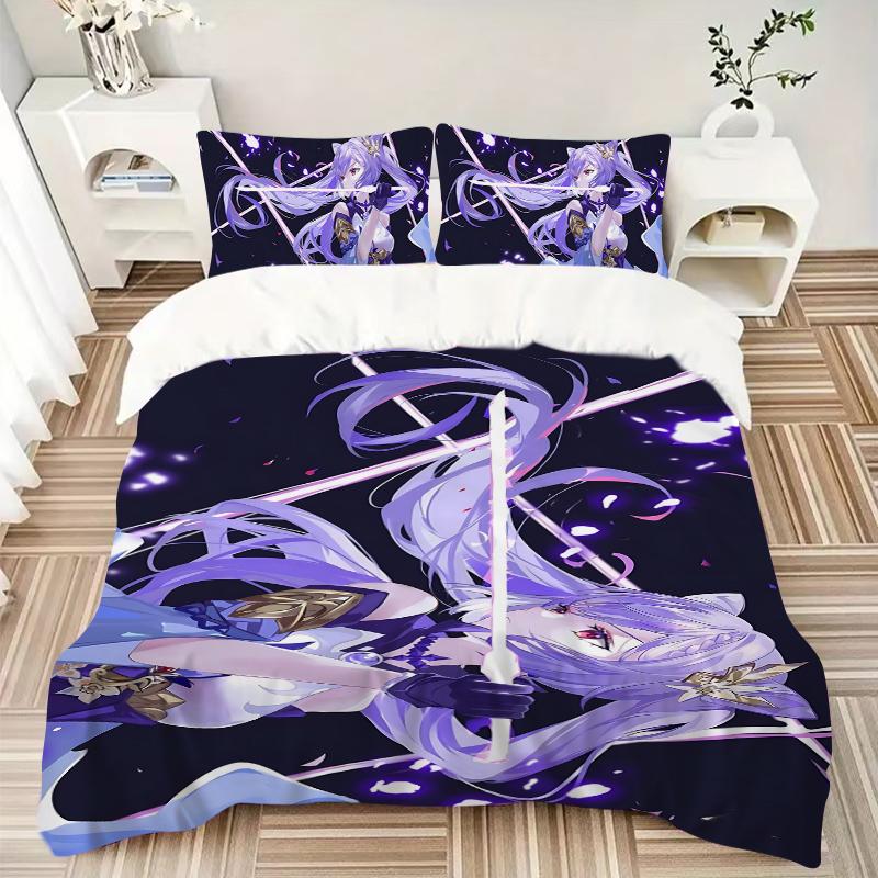 3Pcs Ethereal Sword Dance Bedding Set Soft Fabric Duvet Cover Pillowcases Christmas Xmas Halloween Gift 1 Duvet Cover 2 Pillowcase S168