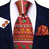 Шелковый мужской галстук Рождественский галстук-бабочка Ascot, галстук, носовой платок, запонки, вечерние мероприятия