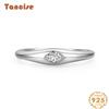 Tancise Classic 925 Sterling Silver  Zircon Ring Ladies Jewelry Wedding Promise Party Gift