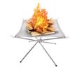 QIZHAN Folding Fire Pit with Storage Compact and Suitable for Small Groups and Solo Camping Case, Lightweight, (0.655 Kg)