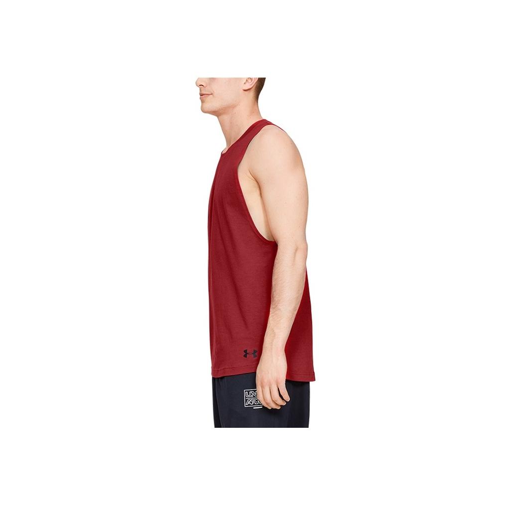 Under Armour Майка баскетбольная Baseline мужская спортивная красная 1326707-600
