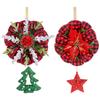 Christmas Wreath & Star Pendant - Festive Door & Window Decoration
