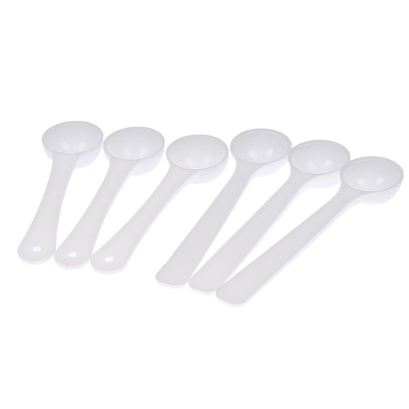 20Pcs Powder Spoon White Measuring Spoon Plastic Small Spoon