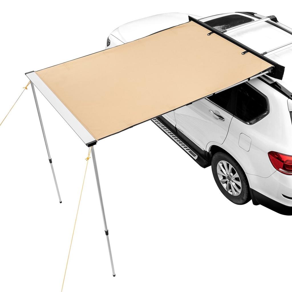 Car Side Awning, Large 6.6' x 8.2' Shade Coverage Vehicle Awning, PU3000mm UV50+ Retractable Car Awning with Waterproof Storage Bag, Height