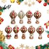 Holiday Handmade Gift Sets DIY Christmas Hot Air Balloon Hanging Ornament Kit 3D Fabric Craft Festive Home Decor Ornaments Project with Santa