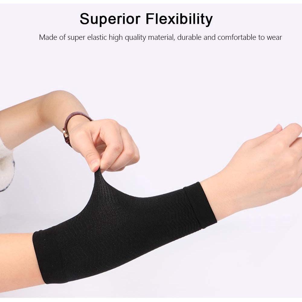 1Pair Arm Slimming Shaper Wrap, Arm Compression Sleeve Women Weight Loss Upper Arm Shaper Helps Tone Shape Upper Arms Sleeve