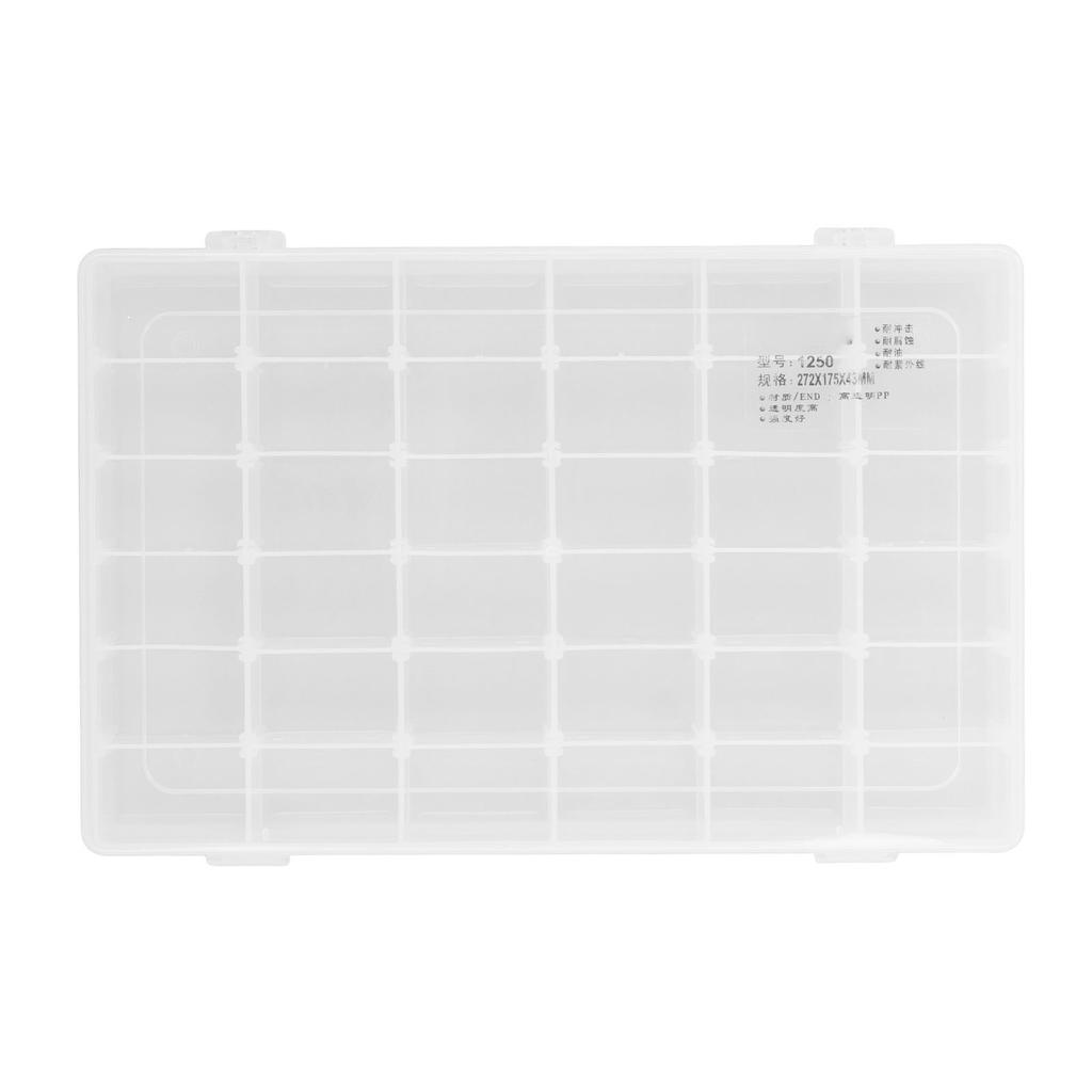 Коробка для деталей 36 ячеек Регулируемые перегородки Прозрачные многофункциональные контейнеры для хранения бисера для рукоделия