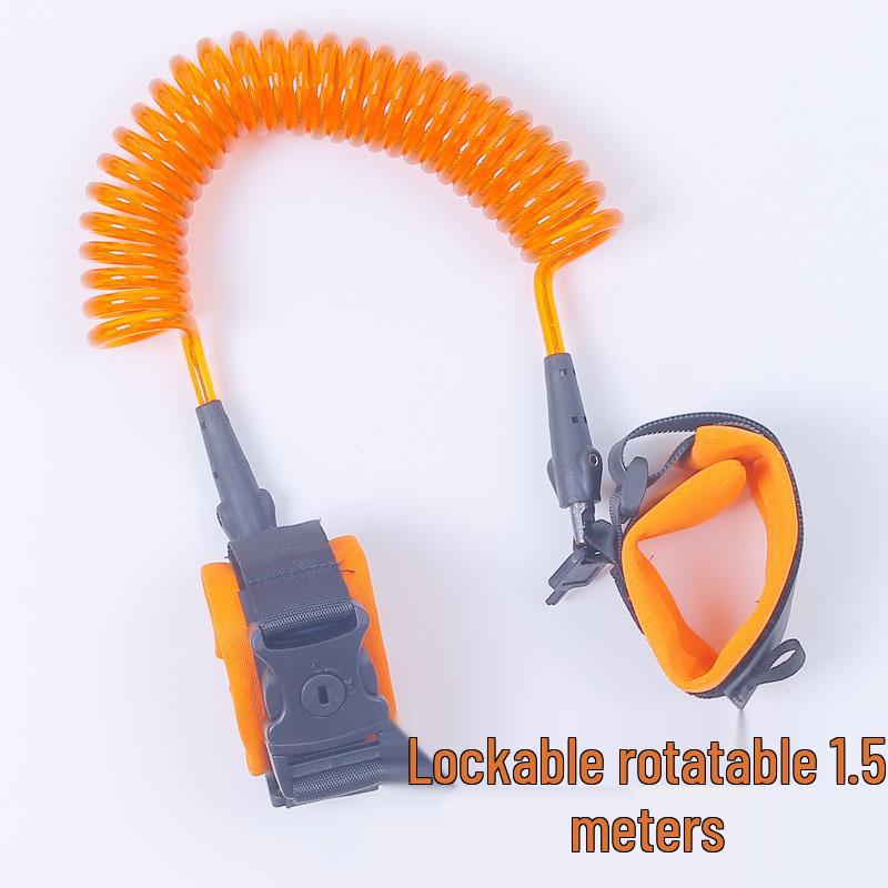 Детский поводок-антипотеря с замком - Вращающийся ключ, Детский браслет, Инструмент для безопасной ходьбы, Веревка от потери