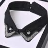 Elegant Diamond Beaded Detachable Collar for Women False Shawl Shoulder Wrap Lapel Fashionable Accessory for Women