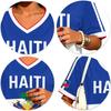Womens Soccer Jersey V Neck Fan Shirt Y2K Style Short Sleeve Athletic Top Loose Fit Breathable Fabric