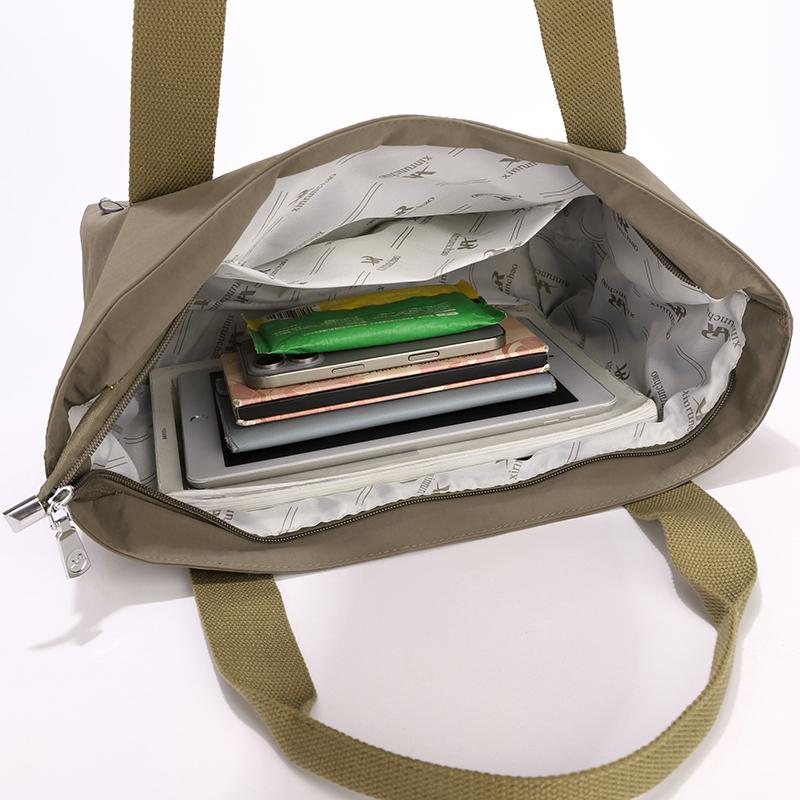 Women Nylon Tote Bag Large Capacity Casual Shoulder Handbag with Pocket