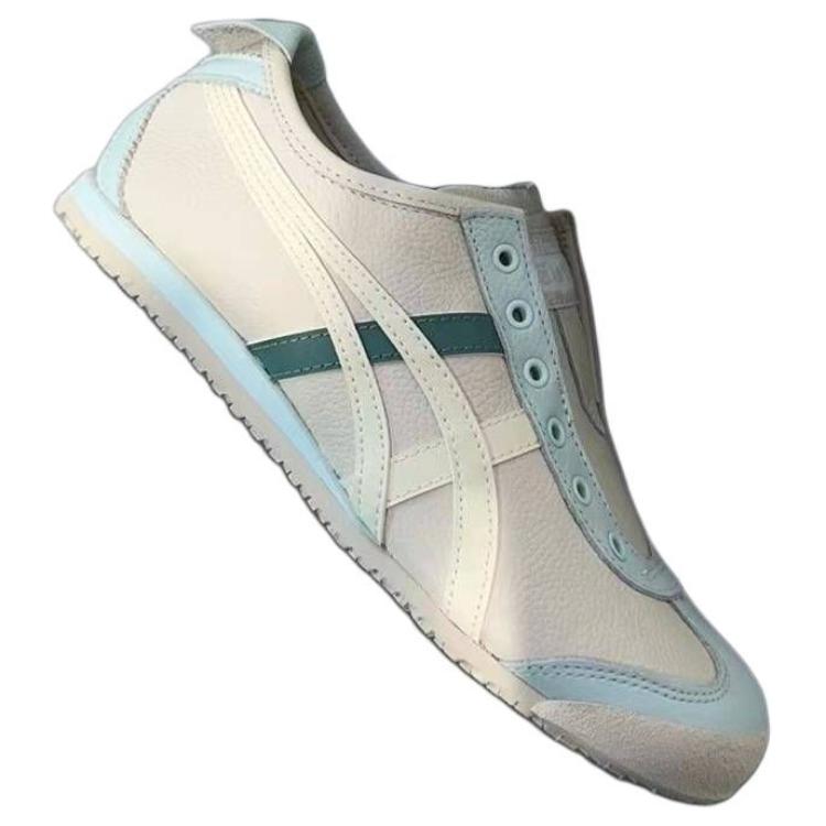 ONITSUKA TIGER MEXICO 66 Противоскользящие износостойкие низкие повседневные кроссовки унисекс, белые с синим рисунком 1183B815-250