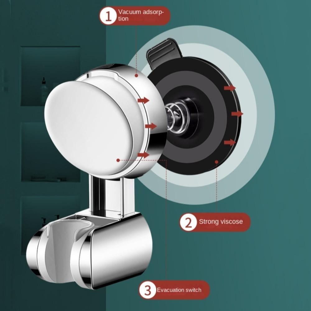 Adjustable Suction Cup Shower Bracket Strong Bearing Shower Fixed Base Showerhead Rack